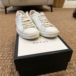 Gucci Classic White Leather Sneakers